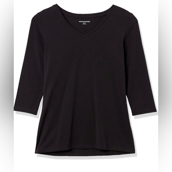 NWT Amazon Essentials Women's Classic-Fit 3/4 Sleeve V-Neck T-Shirt Sz M - Picture 3 of 6